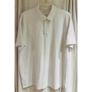 Vince 100% Cotton Men's S/S Polo Shirt Purest White XL/TG NWOT